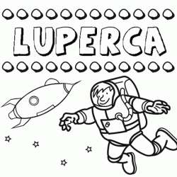 Nome Luperca para colorir. Desenhos dos nomes para pintar com as crianças