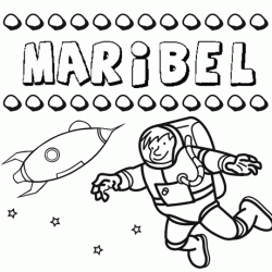 Nome Maribel para colorir. Desenhos dos nomes para pintar com as crianças
