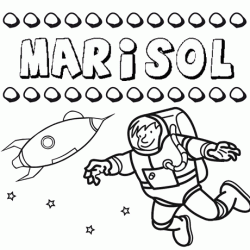 Nome Marisol para colorir. Desenhos dos nomes para pintar com as crianças