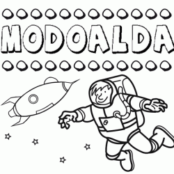 Nome Modoalda para colorir. Desenhos dos nomes para pintar com as crianças