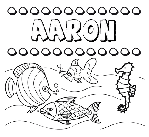 Desenhos do nome Aarón para imprimir e colorir com as crianças