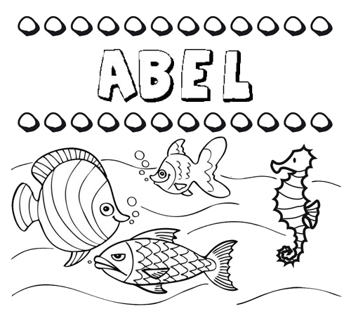 Desenhos do nome Abel para imprimir e colorir com as crianças