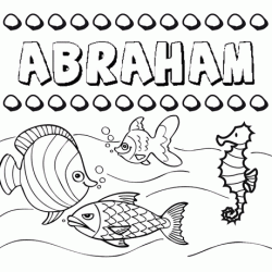 Desenhos do nome Abraham para imprimir e colorir com as crianças