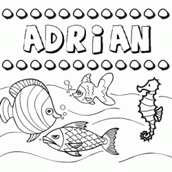 Desenhos do nome Adrián para imprimir e colorir com as crianças
