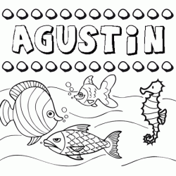 Desenhos do nome Agustín para imprimir e colorir com as crianças