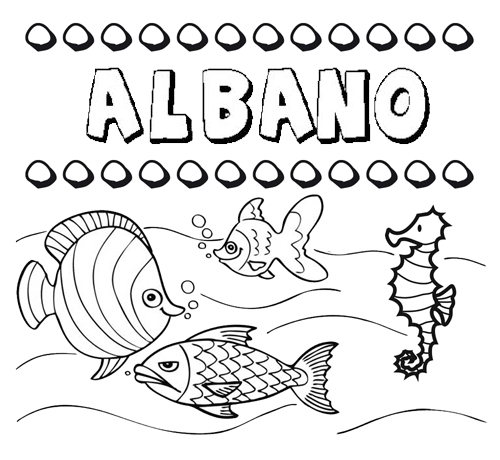 Desenhos do nome Albano para imprimir e colorir com as crianças