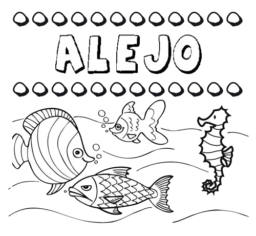 Desenhos do nome Alejo para imprimir e colorir com as crianças
