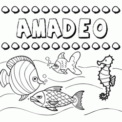 Desenhos do nome Amadeo para imprimir e colorir com as crianças
