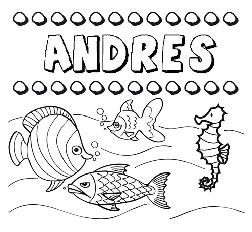 Desenhos do nome Andrés para imprimir e colorir com as crianças