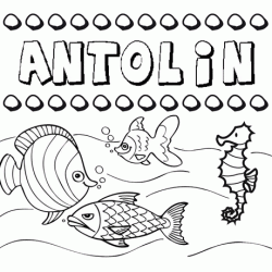 Desenhos do nome Antolín para imprimir e colorir com as crianças
