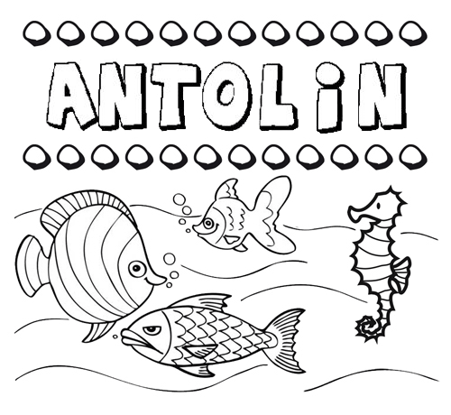Desenhos do nome Antolín para imprimir e colorir com as crianças