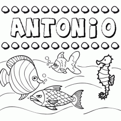 Desenhos do nome Antonio para imprimir e colorir com as crianças