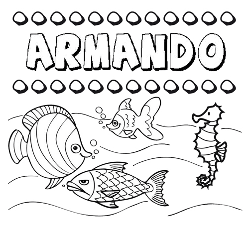 Desenhos do nome Armando para imprimir e colorir com as crianças