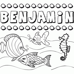 Desenhos do nome Benjamín para imprimir e colorir com as crianças