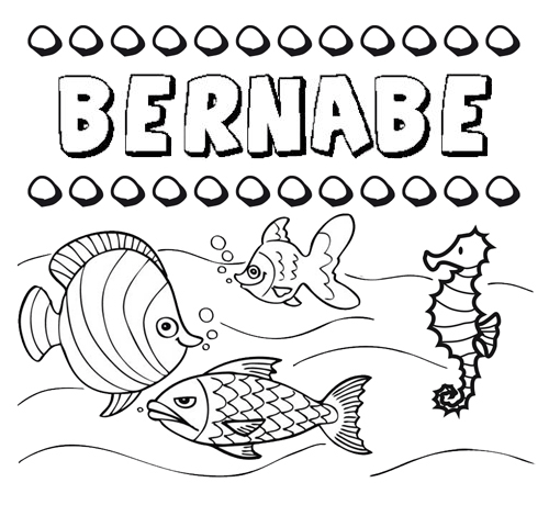 Desenhos do nome Bernabé para imprimir e colorir com as crianças