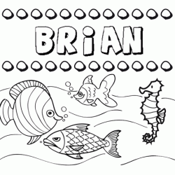 Desenhos do nome Brian para imprimir e colorir com as crianças