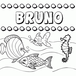 Desenhos do nome Bruno para imprimir e colorir com as crianças
