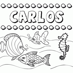 Desenhos do nome Carlos para imprimir e colorir com as crianças