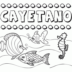 Desenhos do nome Cayetano para imprimir e colorir com as crianças