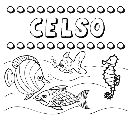 Desenhos do nome Celso para imprimir e colorir com as crianças