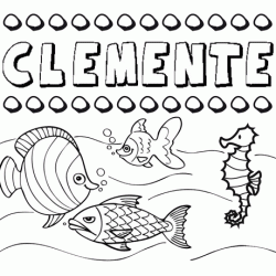 Desenhos do nome Clemente para imprimir e colorir com as crianças