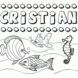 Desenhos do nome Cristián para imprimir e colorir com as crianças