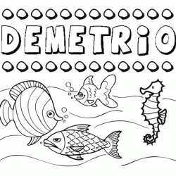 Desenhos do nome Demetrio para imprimir e colorir com as crianças