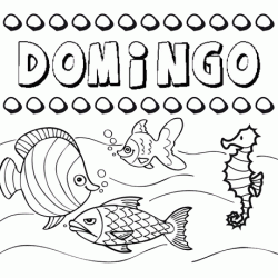 Desenhos do nome Domingo para imprimir e colorir com as crianças