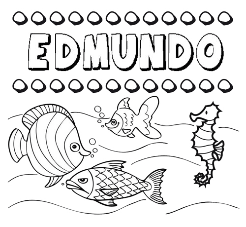Desenhos do nome Edmundo para imprimir e colorir com as crianças