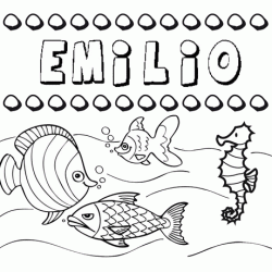 Desenhos do nome Emilio para imprimir e colorir com as crianças