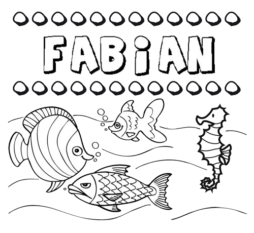 Desenhos do nome Fabián para imprimir e colorir com as crianças