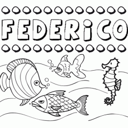 Desenhos do nome Federico para imprimir e colorir com as crianças