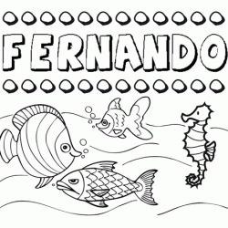 Desenhos do nome Fernando para imprimir e colorir com as crianças