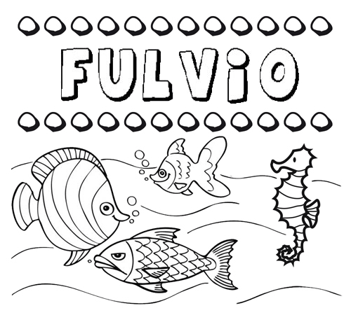 Desenhos do nome Fulvio para imprimir e colorir com as crianças