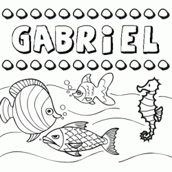 Desenhos do nome Gabriel para imprimir e colorir com as crianças