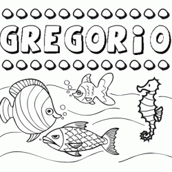 Desenhos do nome Gregorio para imprimir e colorir com as crianças
