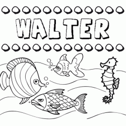 Desenhos do nome Walter para imprimir e colorir com as crianças