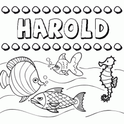 Desenhos do nome Harold para imprimir e colorir com as crianças