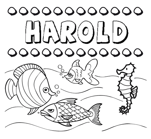 Desenhos do nome Harold para imprimir e colorir com as crianças
