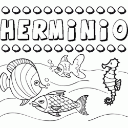 Desenhos do nome Herminio para imprimir e colorir com as crianças