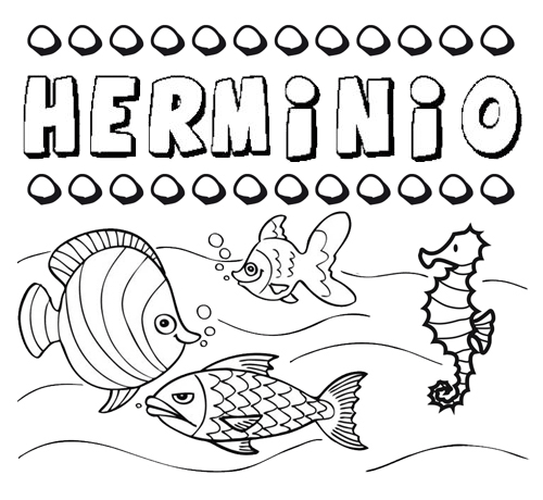 Desenhos do nome Herminio para imprimir e colorir com as crianças