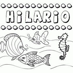 Desenhos do nome Hilario para imprimir e colorir com as crianças