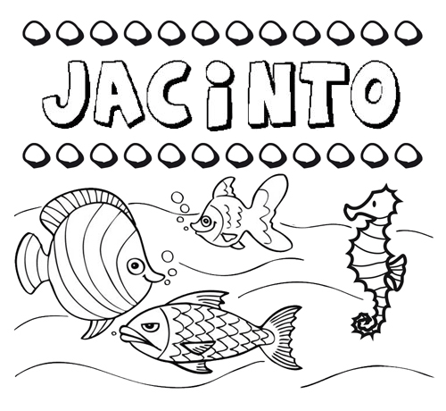 Desenhos do nome Jacinto para imprimir e colorir com as crianças