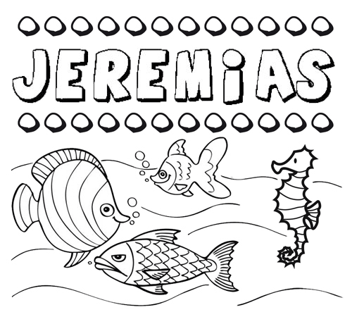Desenhos do nome Jeremías para imprimir e colorir com as crianças