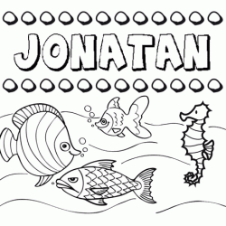 Desenhos do nome Jonatán para imprimir e colorir com as crianças