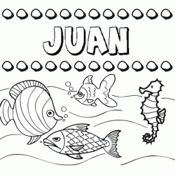 Desenhos do nome Juan para imprimir e colorir com as crianças