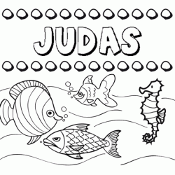 Desenhos do nome Judas para imprimir e colorir com as crianças