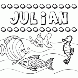 Desenhos do nome Julián para imprimir e colorir com as crianças