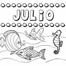 Desenhos do nome Julio para imprimir e colorir com as crianças