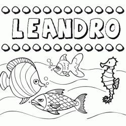 Desenhos do nome Leandro para imprimir e colorir com as crianças